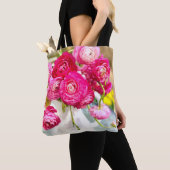 Roze Ranunculus Flowers Canvas tas (Dichtbij)