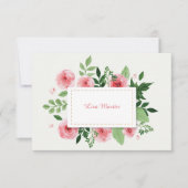 Roze Ranunculus Flowers Hartelijk dank Bedankkaart (Voorkant)