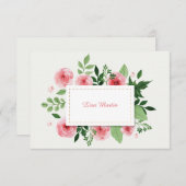 Roze Ranunculus Flowers Hartelijk dank Bedankkaart (Voorkant / Achterkant)