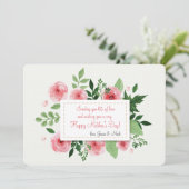 Roze Ranunculus Flowers Moederdag Kaart (Staand voorkant)