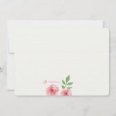 Roze Ranunculus Flowers Moederdag Kaart (Achterkant)