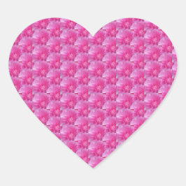 Roze Ranunculus – Modern bloemmotief Hart Sticker