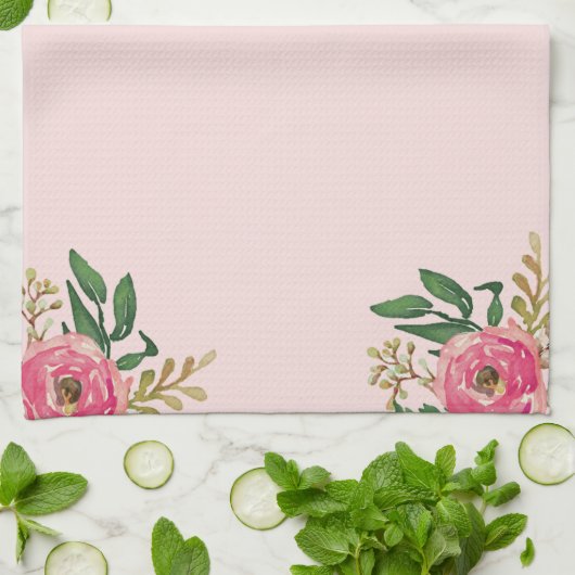 Roze Ranunculus Theedoek (Gevouwen)