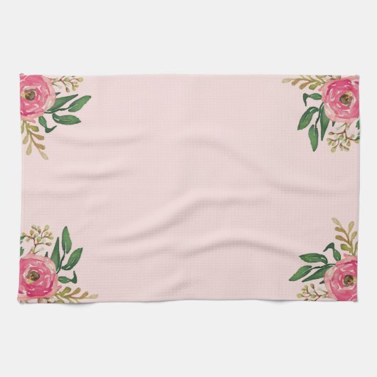 Roze Ranunculus Theedoek (Horizontaal)