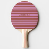 Roze / Raspberry Stripes aangepaste ping pong padd Tafeltennisbatje (Achterkant)