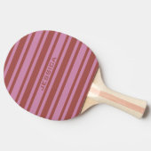 Roze / Raspberry Stripes aangepaste ping pong padd Tafeltennisbatje (Zijkant)