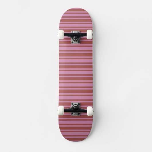 Roze / Raspberry Stripes op maat skateboard (Voorkant)