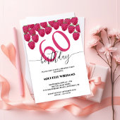 Roze Raspberry Waterverf Kunst Kalligrafie Verjaar Kaart