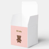 Roze raster meisje baby shower gunst box bedankdoosjes (Geopend)