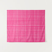 Roze raster met vierkante mazen wandkleed (Voorkant (horizontaal))