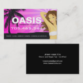 Roze Rays Airborstel looiend Visitekaartje (Voorkant / Achterkant)