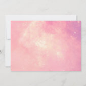 Roze reach vier sterren op de vierde verjaardag kaart (Achterkant)