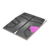 Roze rechterhoogtepunt tegeltje (Zijkant)