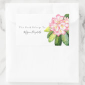 Roze rechthoekige roze sticker (Tas)