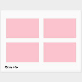 Roze Rechthoekige Sticker (Vel)