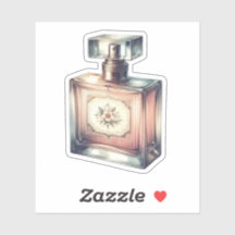 Roze Rechthoekige Vintage Parfumfles