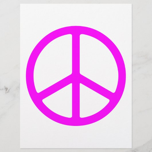 Roze reclamebrochure voor de Vrede Sjabloon Flyer (Voorkant)