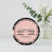  roze record verjaardagsuitnodiging save the date (Staand voorkant)