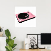 roze recordspeler poster (Thuiskantoor)