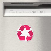 Roze recyclen symbool magneet (Insitu (Vaatwasser))