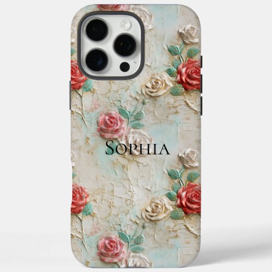 Roze Red Cream Rozen Bloemen Case-Mate iPhone Case (Achterkant)