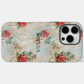 Roze Red Cream Rozen Bloemen Case-Mate iPhone Case (Achterkant (horizontaal))