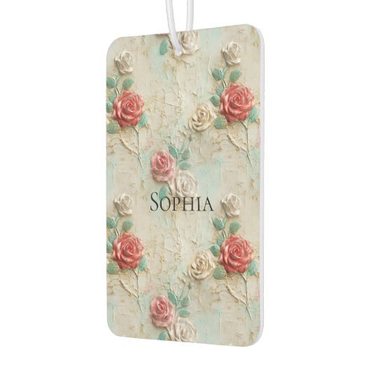 Roze Red Cream Rozen Bloemen Luchtverfrisser (Links)