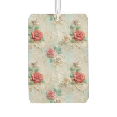 Roze Red Cream Rozen Bloemen Luchtverfrisser (Achterkant)