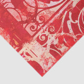  Roze Red Damask Paris Valentijn Tissuepapier (Detail)