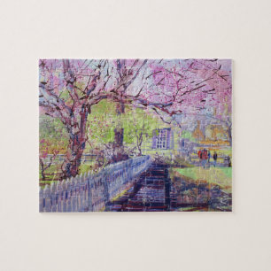 Roze Redbud Bloesem Bij Williamsburg Virginia Legpuzzel