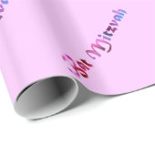 Roze Redbud Blossom Bat Mitzvah Cadeaupapier (Rol Hoek)