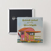 Roze Reddingsbrigade Vibes Bachelorette Weekend Vierkante Button 5,1 Cm (Voorkant /achterkant)