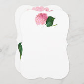 Roze Redoute Hydrangea Uitnodigingen (Voorkant / Achterkant)