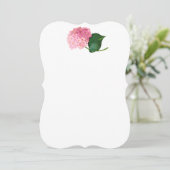 Roze Redoute Hydrangea Uitnodigingen (Staand voorkant)