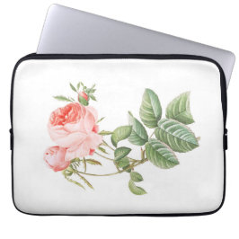 Roze Redouté Roos Laptop Sleeve