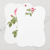 Roze Redoute Roze Uitnodigingen (Voorkant / Achterkant)