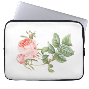 Roze Redouté Vintage Roos Laptop Sleeve