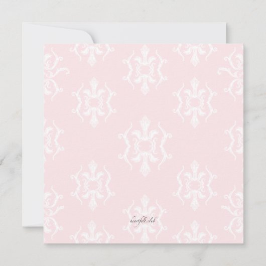 Roze Refinement-uitnodiging Kaart (Achterkant)