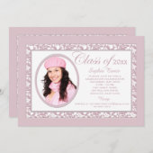 Roze reflectie Fotouitnodiging Kaart (Voorkant / Achterkant)