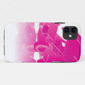 Roze reflectiecoating met gevlekte printplaat Case-Mate iPhone case (Achterkant (horizontaal))