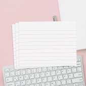 Roze regelindex notitiekaartje