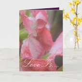 Roze Regen Kaart (Gele Bloem)