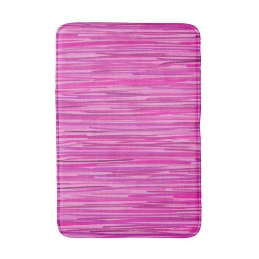 Roze Regen Verticaal gestreept Badmat (Voorkant Verticaal)