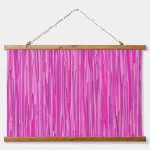 Roze Regen - Verticale Striped Kunst Hangend Wandkleed (Voorkant)