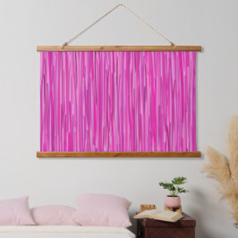 Roze Regen - Verticale Striped Kunst Hangend Wandkleed