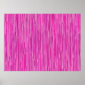 Roze Regen - Verticale Striped Kunst Poster (Voorkant)