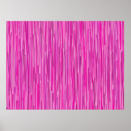 Roze Regen - Verticale Striped Kunst Poster