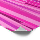 Roze Regen - Verticale Striped Kunst Poster (Hoek)