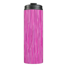 Roze Regen - Verticale Striped Kunst Thermosbeker