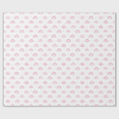 Roze regenbogen en bloemen Baby shower Cadeaupapier (Vlak)